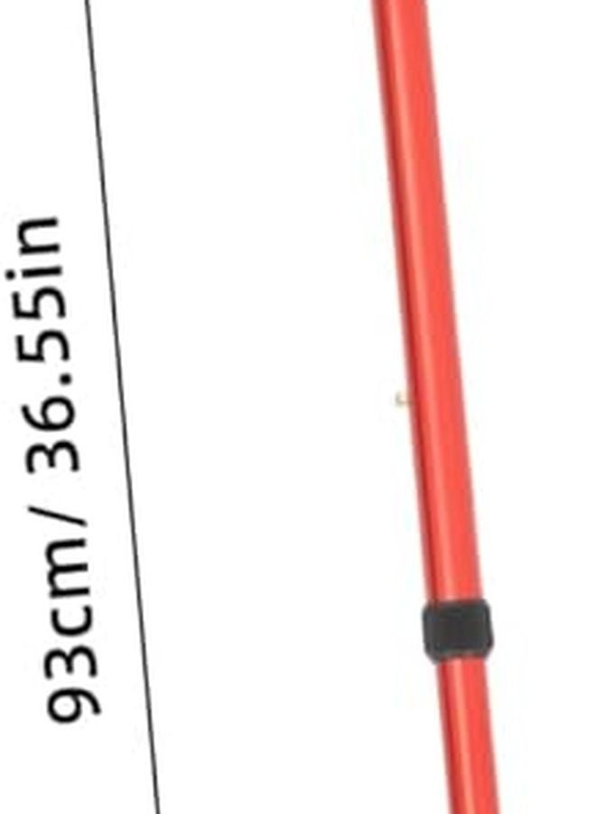 Red Aluminum Alloy Adjustable Walking Cane Telescopic Lightweight Durable Elderly Support - Image 3