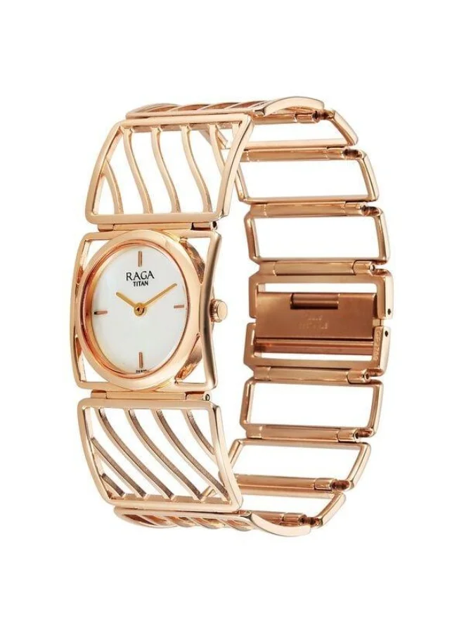 TITAN  Raga Ethereal Quartz Analog White Mother of Pearl Dial Rose Gold Stainless Steel Strap Watch for Women - 2769WM01  | Best Price UAE
