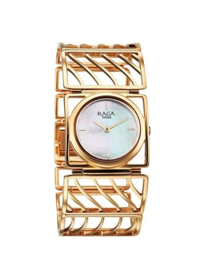 TITAN  Raga Ethereal Quartz Analog White Mother of Pearl Dial Rose Gold Stainless Steel Strap Watch for Women - 2769WM01  | Best Price UAE