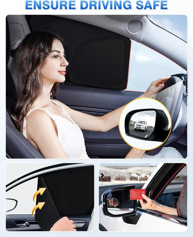 XICEN Windshield visor for Mazda CX-5 2017-2023 Full Window Visor kit Side window visor to keep vehicle cool Black 8 set - Image 5