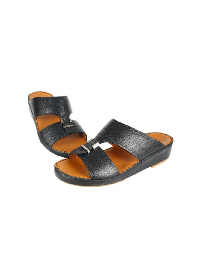 barjeel uno - 008-3510 Barjeel Mens Arabic Sandals  BSP1-02 Black - Image 1