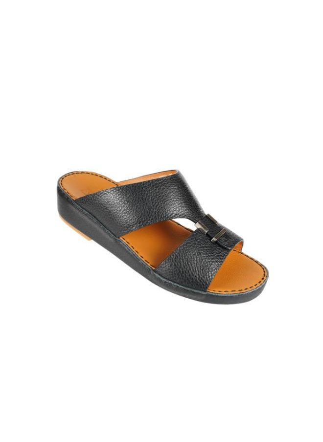 barjeel uno - 008-3510 Barjeel Mens Arabic Sandals  BSP1-02 Black - Image 1