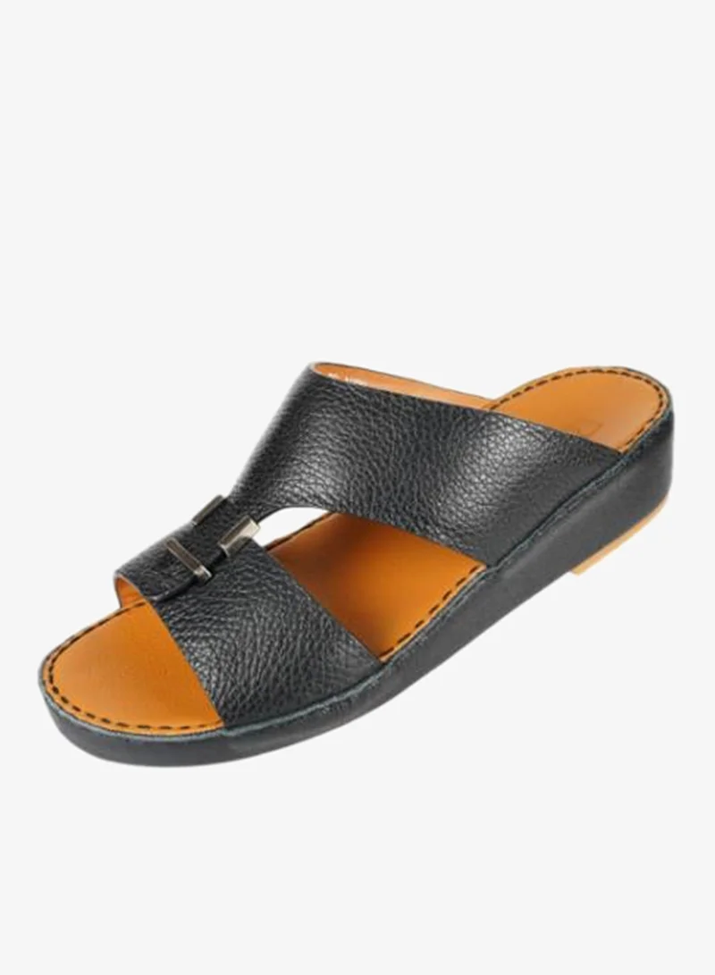 008-3510 Barjeel Mens Arabic Sandals  BSP1-02 Black