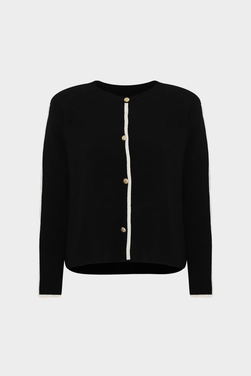 Açelya Okcu Azalea Okcu Contour Detailed Padded Women's Knitwear Cardigan  - Image 1