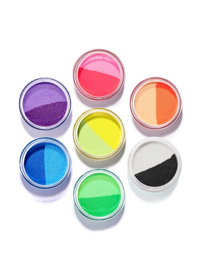 ONMAY Water Activated Split Cake Eyeliner, Uv Glow Blacklight Fluorescent Paint, Onmay 14 Bright Color Retro Graphic Hydra Eye Liner, Body Face Paint, Halloween Makeup (14Color) - Image 1