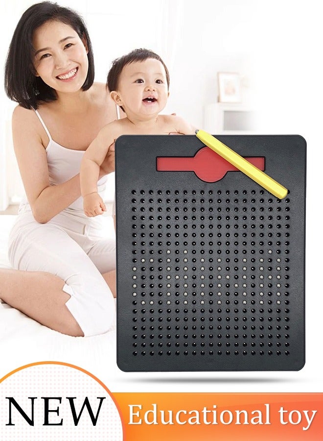 Children's Magnetic Steel Ball Drawing Board Graffiti Board Magnetic with Drawing Stylus 380 Bead Magnet Tablet Pad,Erasable Reusable Writing Playboard for Toddlers Kids Boys and Girl - Image 1