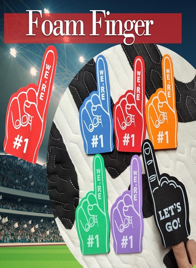 SEEVOR 12pcs Foam Finger Mini Foam Fingers 5 Inch Cheerleading Foam Finger For Sports Events Games Themed Birthday Party (Red) - Image 4