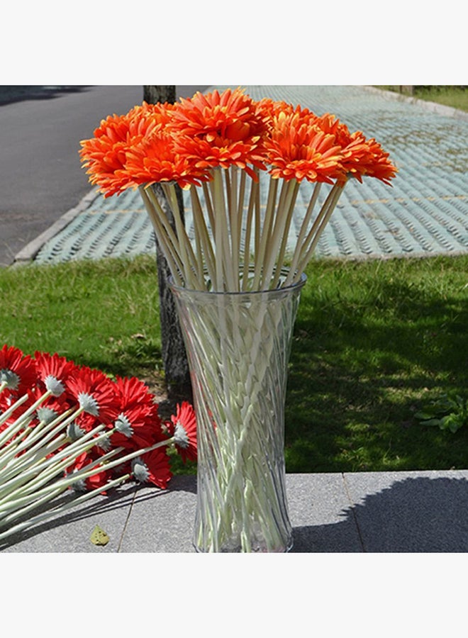 Loquat Artificial Silk Gerbera Daisy Flower Bouquet Orange 50cm  - Image 2