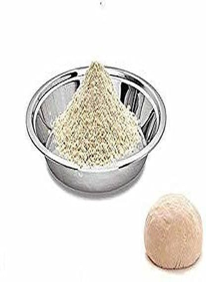 liolis - The Indian Craftsman Stainless Steel Aata Parat, Atta Dough Flour Kneading Mixing Small Size Plate Kitchen Utensil - Image 4