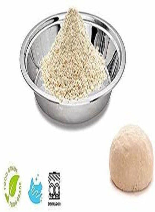 liolis - The Indian Craftsman Stainless Steel Aata Parat, Atta Dough Flour Kneading Mixing Small Size Plate Kitchen Utensil - Image 2
