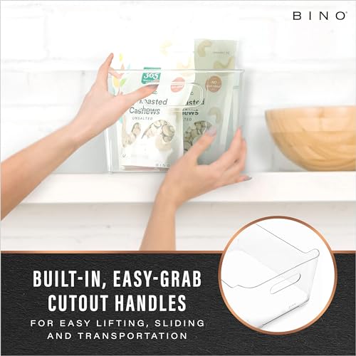 BINO | Plastic Organizer Bins, Small - 4 Pack | The SOHO Collection | Multi-Use Plastic Bin | Pantry & Freezer Organizer Bin | Storage Containers | Bins for Home & Kitchen Org - Image 3