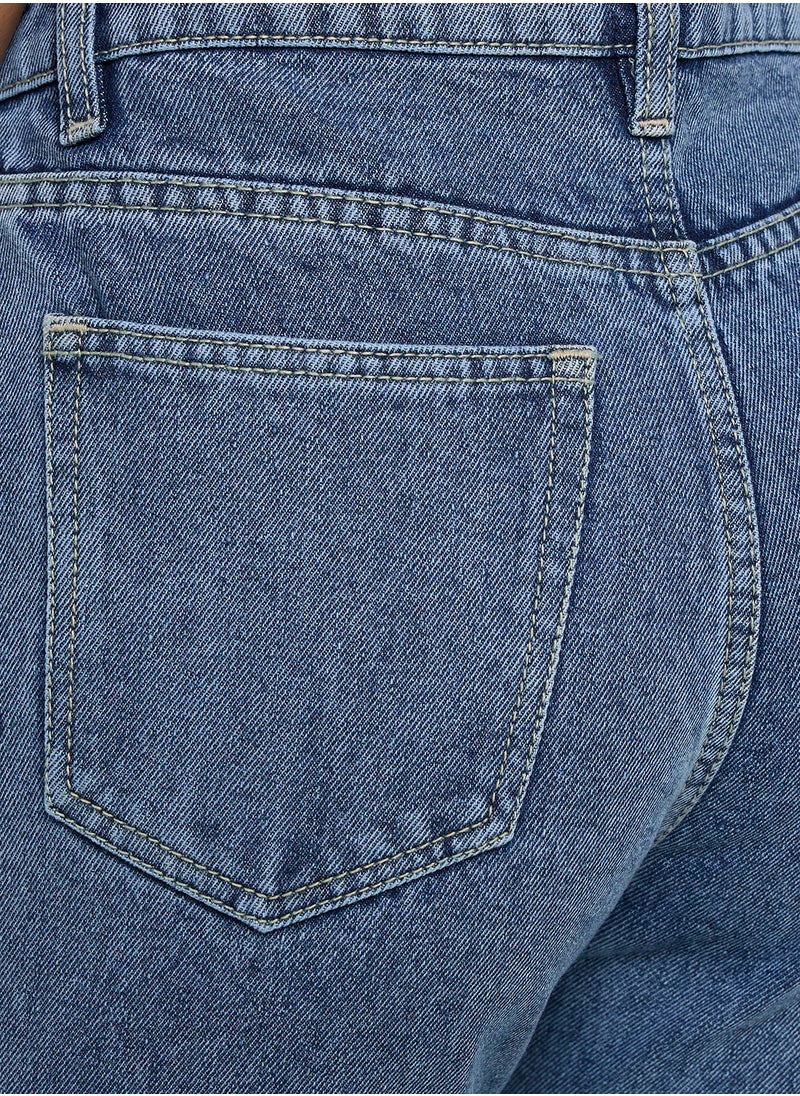 Ginger Mid Rise Acid Wash Straight Fit Jeans  - Image 5