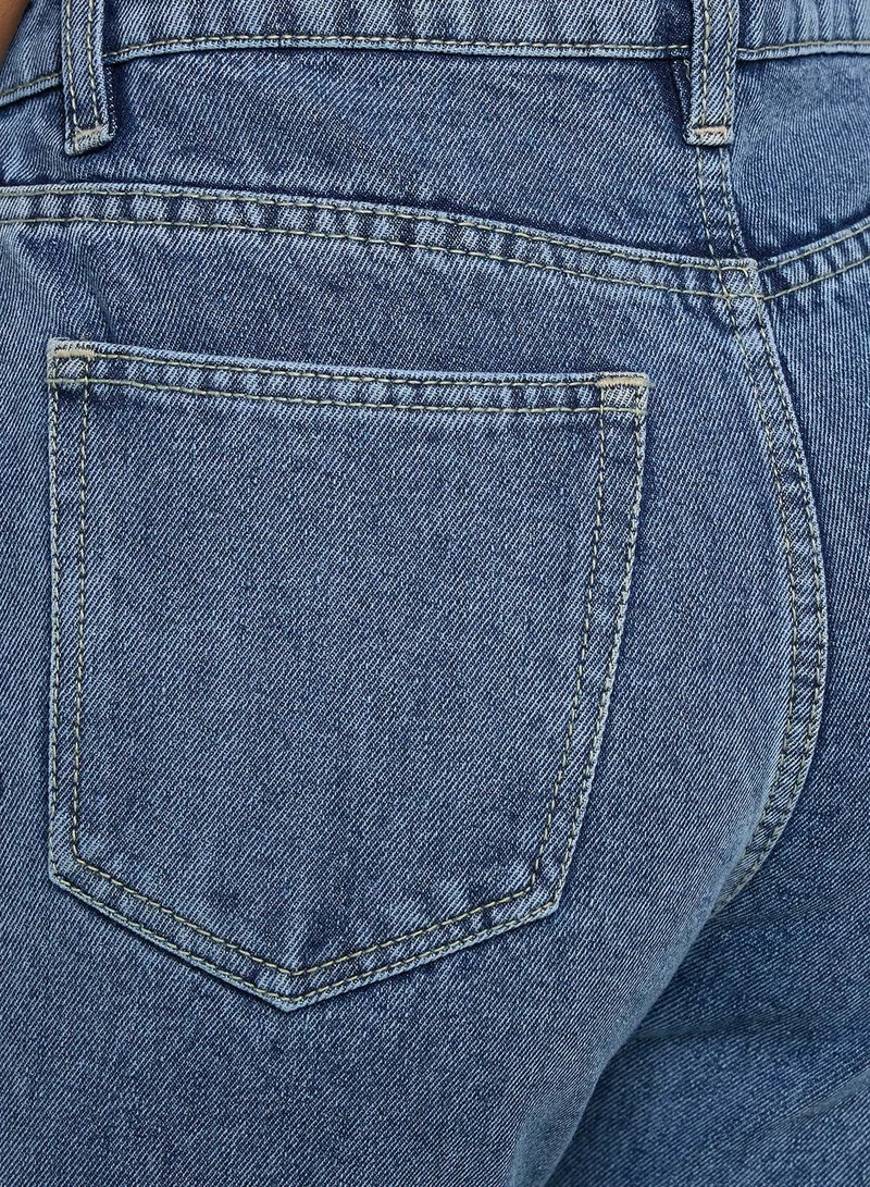 Ginger  Mid Rise Acid Wash Straight Fit Jeans for Women | Best Price UAE