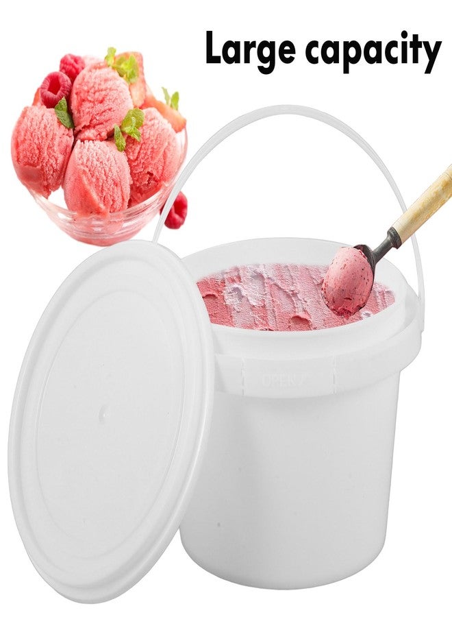 TOVINANNA مجموعة توفينانا من 10 دلاء آيس كريم مع أغطية ومقابض، دلاء بلاستيكية للآيس كريم والكوكتيلات والمشروبات، حاويات تخزين طعام قابلة لإعادة الاستخدام للمشروبات والوجبات الخفيفة، سعة 300 مل - Image 4