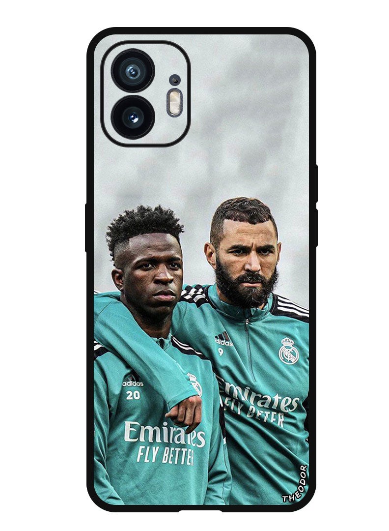 Theodor Protective Case Anti Scratch Shock Proof Bumper Cover For Nothing Phone (2) Benzema and Vinicius - Image 1