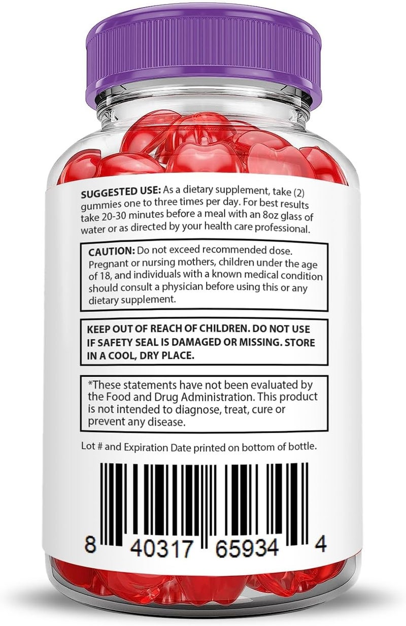 Justified Laboratories Pure Slim Keto ACV Gummies Extreme 2000MG PureSlim Keto Gummies Advanced Formula Apple Cider Vinegar with Pomegranate Beet Juice Powder B12 Vegan Non GMO 60 Gummys - Image 5