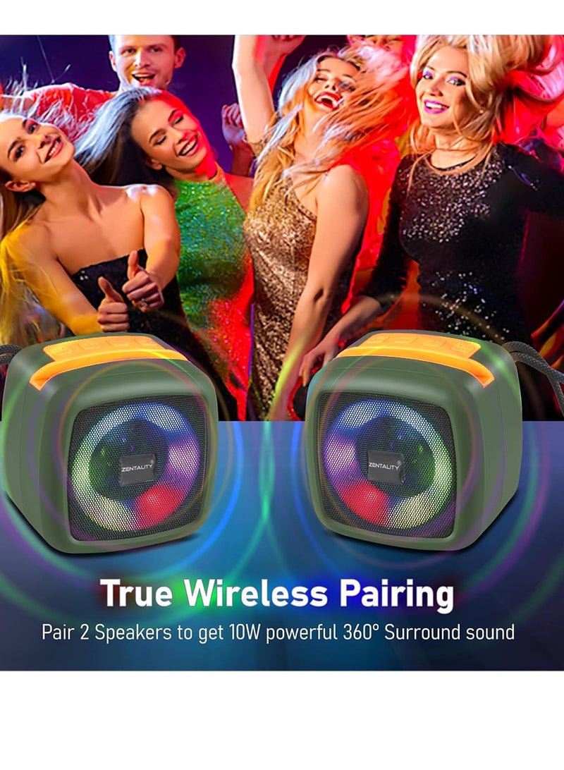 RGB Bluetooth Speaker with 6 Hours Playtime, 2000mAh Battery and 10 Meter Distance, Zenatality SP005