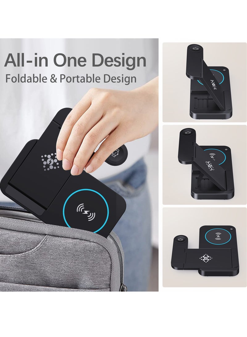 3 in 1 Samsung Wireless Charger Samsung Charging Station Galaxy Watch Charger Compatible for Samsung S24 S23 S22 S21 Ultra Plus Z Flip 5/4/3 Fold 5, Galaxy Watch 6 Classic/5 Pro/4/3 Galaxy Buds - Image 4