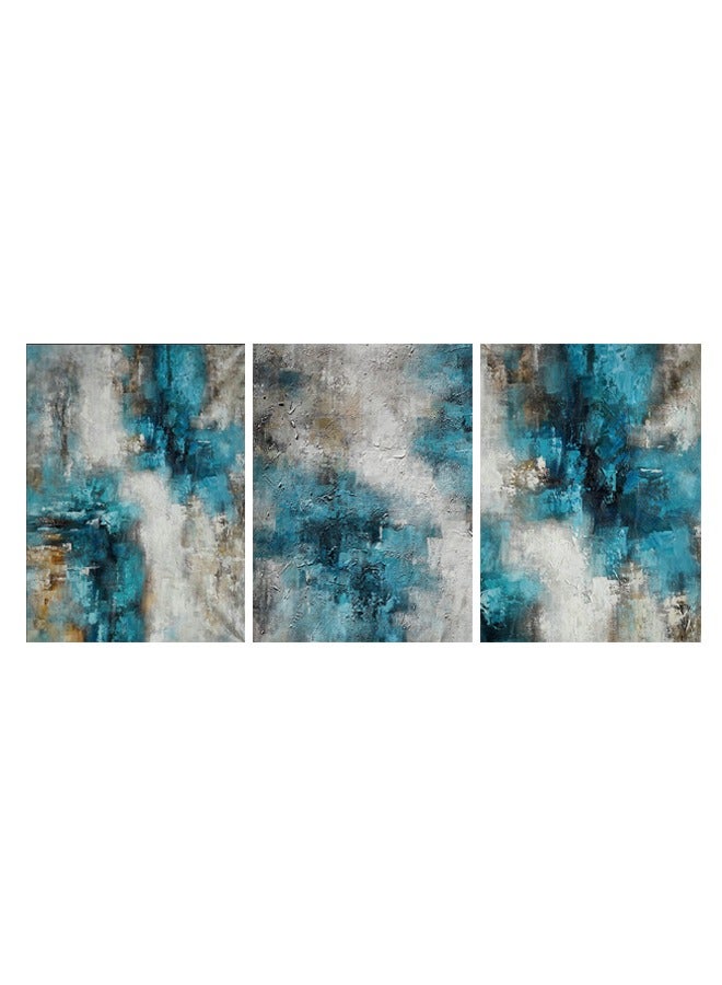 Marktna Set Of 3 Framed Canvas Wall Arts Stretched Over Wooden Frame with an Abstract Design - Image 2