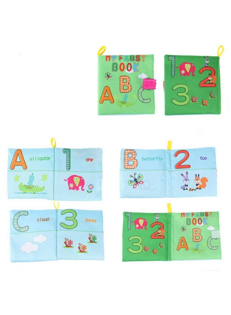 Y&D Soft Cloth Book Baby Toy Early Learning Development Toy for Babies ABC 123 Shapes Animals Toddler with Peekaboo Flap 8 9 Month 1 2 Year Old Pack of 4 - Image 3