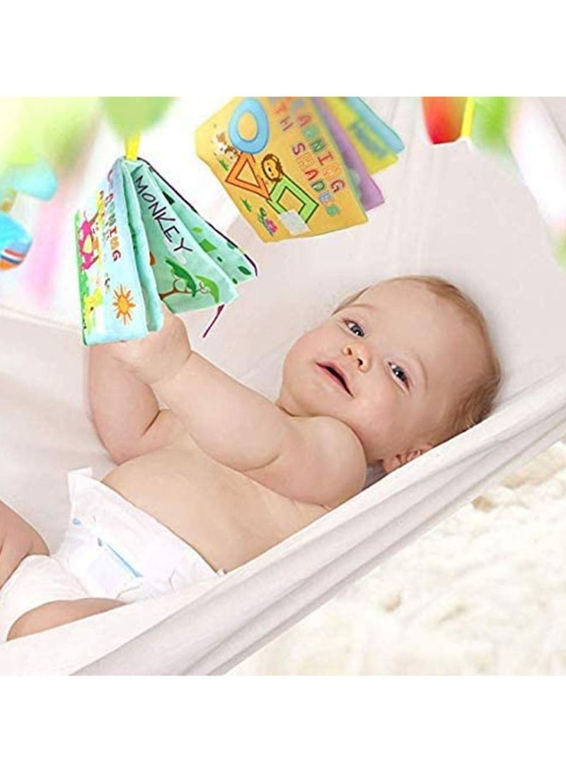 Y&D Soft Cloth Book Baby Toy Early Learning Development Toy for Babies ABC 123 Shapes Animals Toddler with Peekaboo Flap 8 9 Month 1 2 Year Old Pack of 4 - Image 5