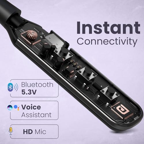 Portronics Harmonics 250 Wireless Bluetooth Headset with Long Lasting 60 Hrs Playtime, Smart Voice Assistant, Dual Pairing, Sweat & Splash Proof, Best for Gaming, Running, Workout(Black) - Image 4