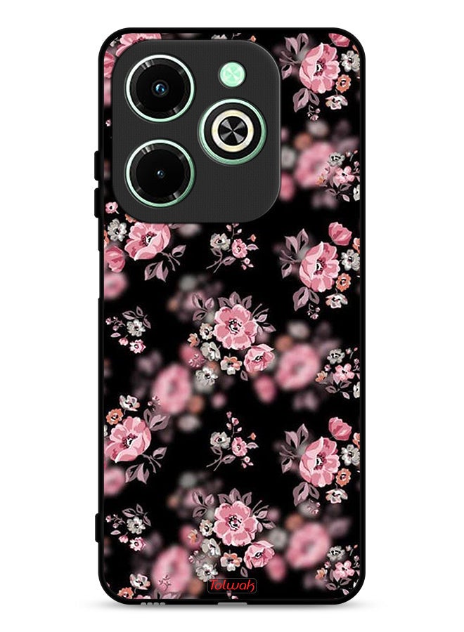 Tolwak Infinix Hot 40i 4G Protective Case Cover Portrait Flowers Pattern - Image 1