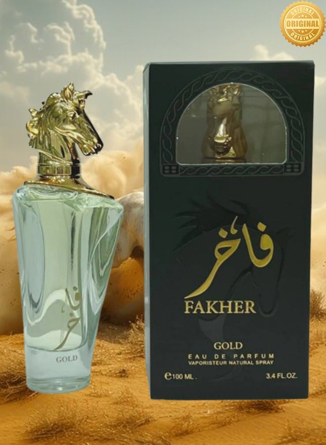 Gold 12 Pieces Fakher Gold Perfume 100ml EDP - Image 2