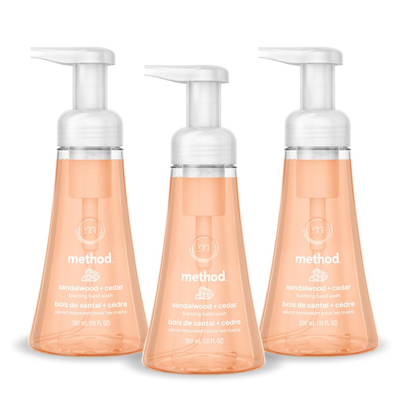 Method Foaming Hand Wash, Sandalwood + Cedar, 10 fl oz, 3 pack - Image 1