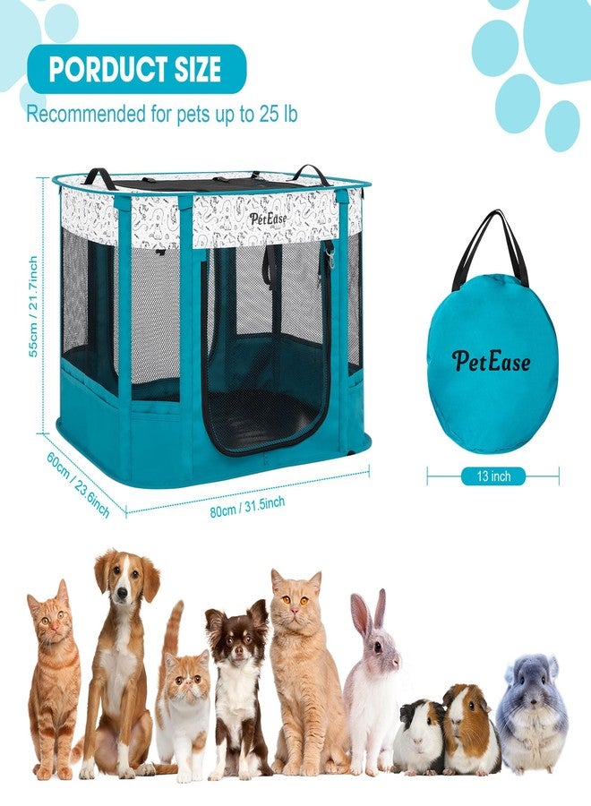 PetEase Portable and Foldable Cat Playpen Dog Playpen Small Animal Playepn with Waterproof Bottom, Foldable Pet Cage for Rabbit Puppy Hamster, Indoor/Outdoor Use - Image 3
