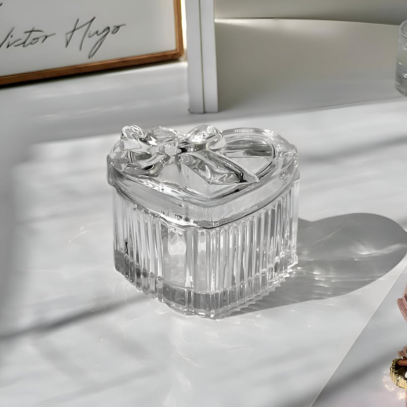Petite Glass Sugar Bowl - Exquisitely crafted miniature sugar vessel with a seamless lid, adding charm and refinement to any table setting. - Image 4