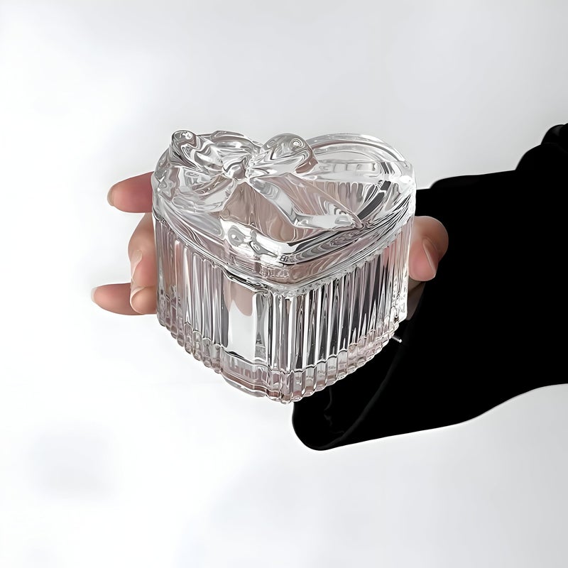 Petite Glass Sugar Bowl - Exquisitely crafted miniature sugar vessel with a seamless lid, adding charm and refinement to any table setting. - Image 3