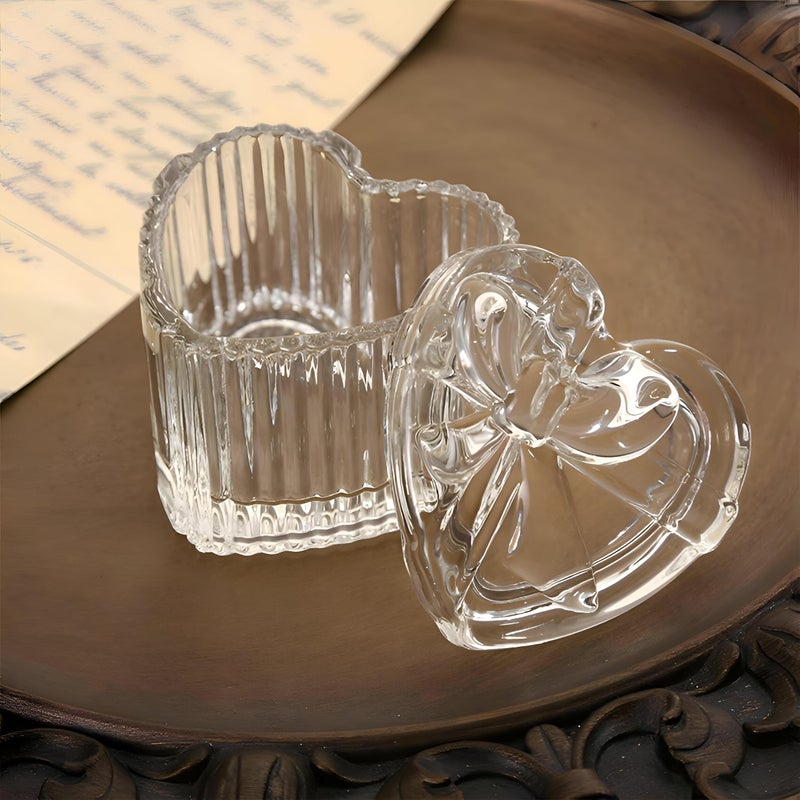 Petite Glass Sugar Bowl - Exquisitely crafted miniature sugar vessel with a seamless lid, adding charm and refinement to any table setting. - Image 5
