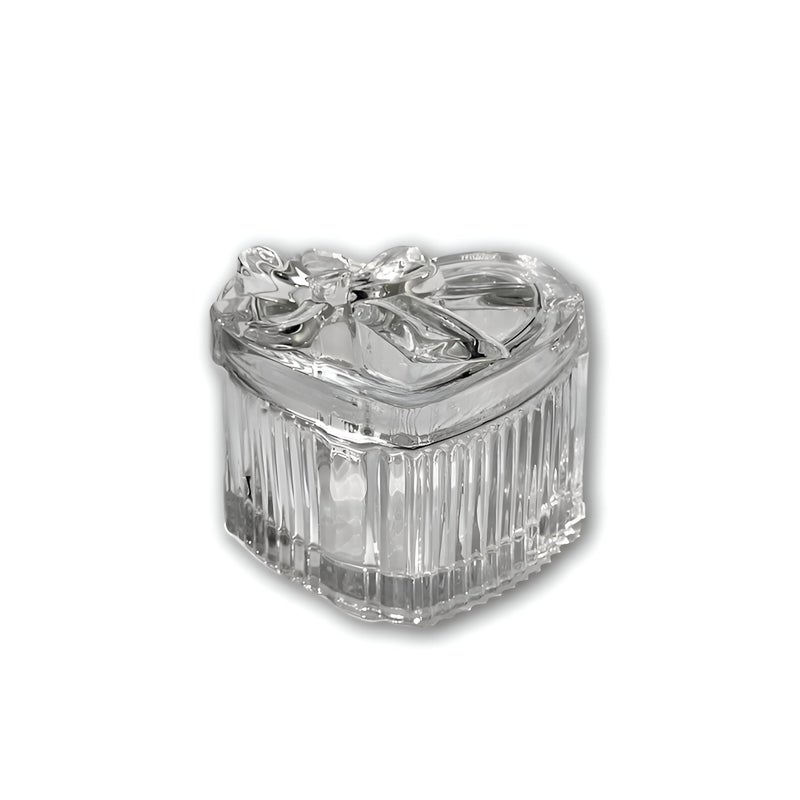 Petite Glass Sugar Bowl - Exquisitely crafted miniature sugar vessel with a seamless lid, adding charm and refinement to any table setting. - Image 1