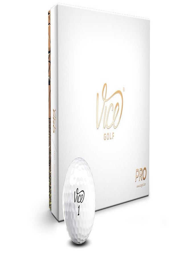 Vice Golf Vice Pro White Golf Balls (One Dozen (12 Golf Balls)) - Image 1