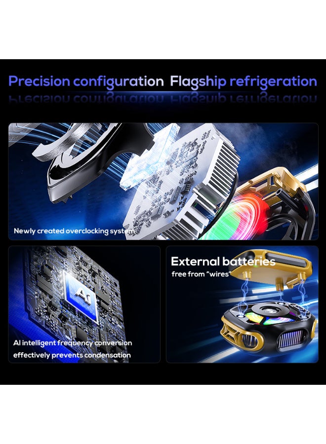 Memo Magnetic Phone Cooler with AI Display - Semiconductor Ice Cooling Radiator, 2000mAh Battery & RGB Lighting, Type-C Portable (54x69.5x44mm) for iPhone Android Gaming Devices - Image 3