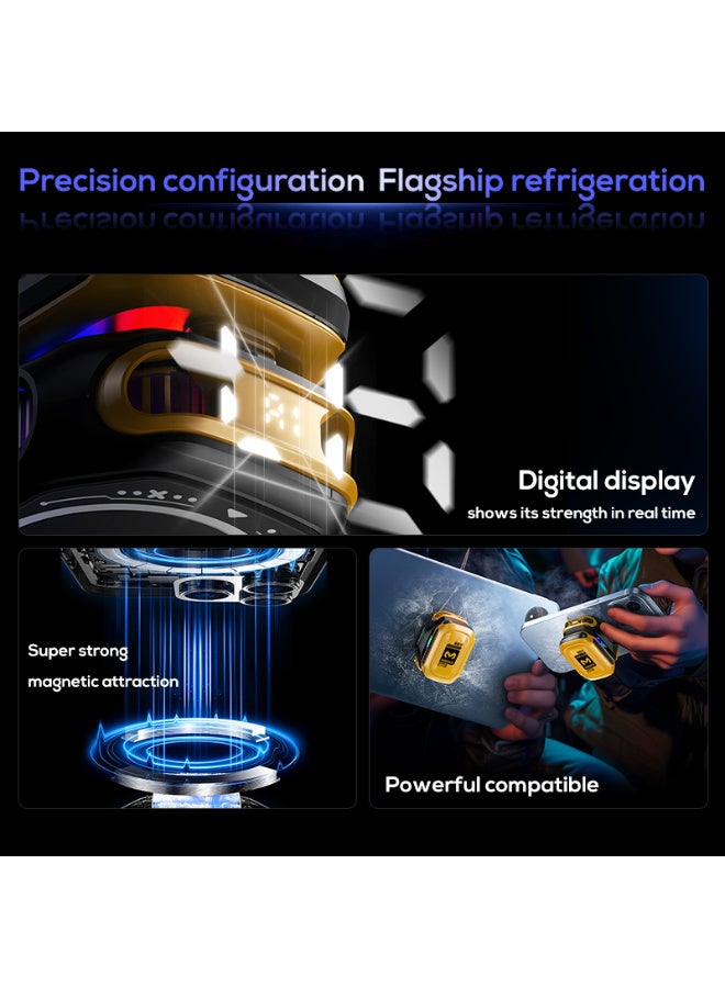 Memo Magnetic Phone Cooler with AI Display - Semiconductor Ice Cooling Radiator, 2000mAh Battery & RGB Lighting, Type-C Portable (54x69.5x44mm) for iPhone Android Gaming Devices - Image 4