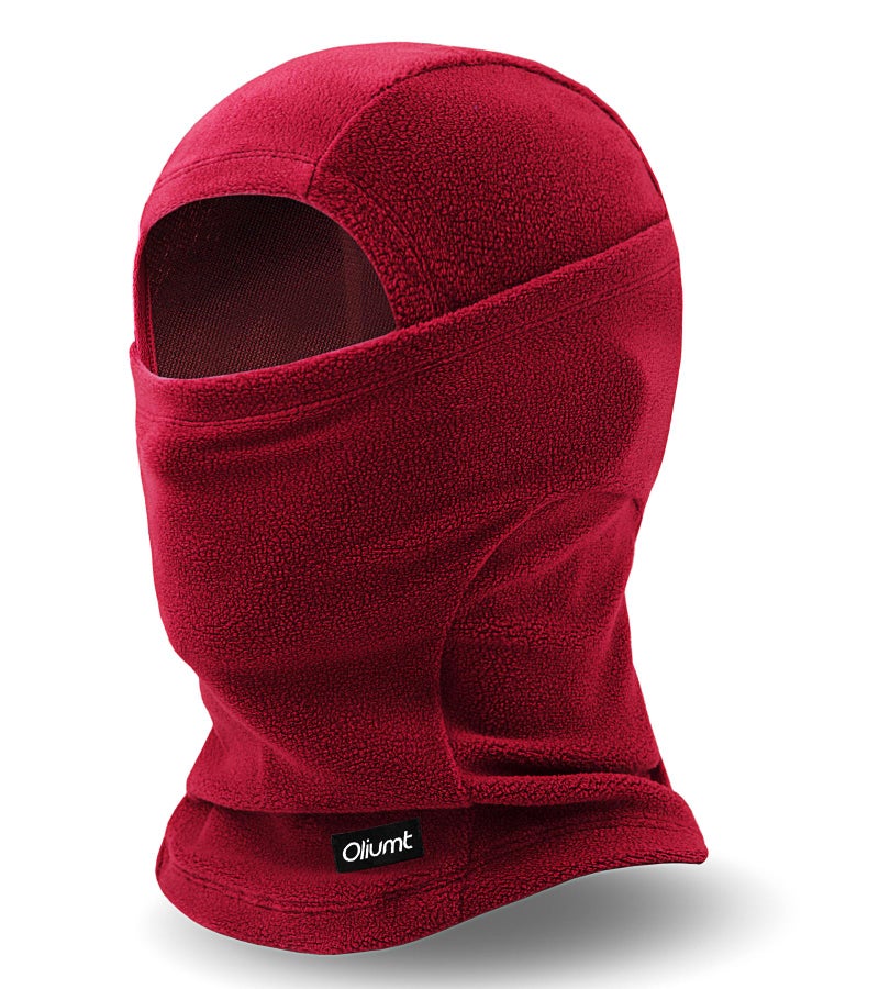Oliumt Balaclava Ski Mask Winter Waterproof Face Mask for Men Women Cold Weather Gear Skiing Snowboarding Neck Gaiter (US, Alpha, One Size, red) - Image 1