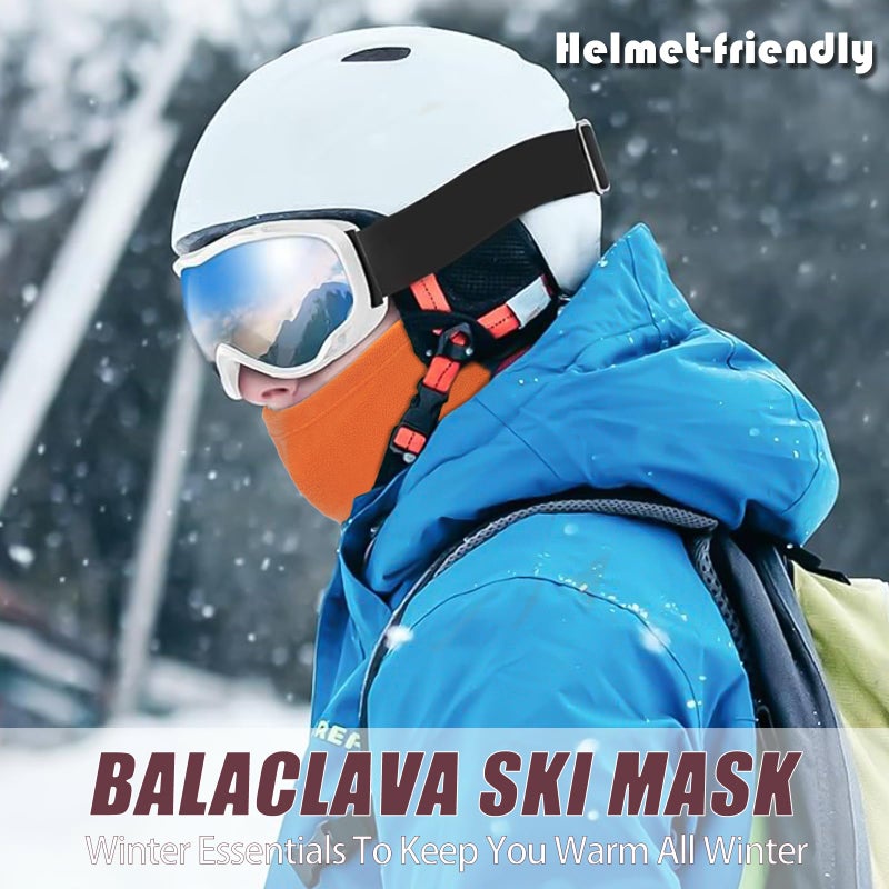 Oliumt Balaclava Ski Mask Winter Waterproof Face Mask for Men Women Cold Weather Gear Skiing Snowboarding Neck Gaiter (US, Alpha, One Size, red) - Image 4
