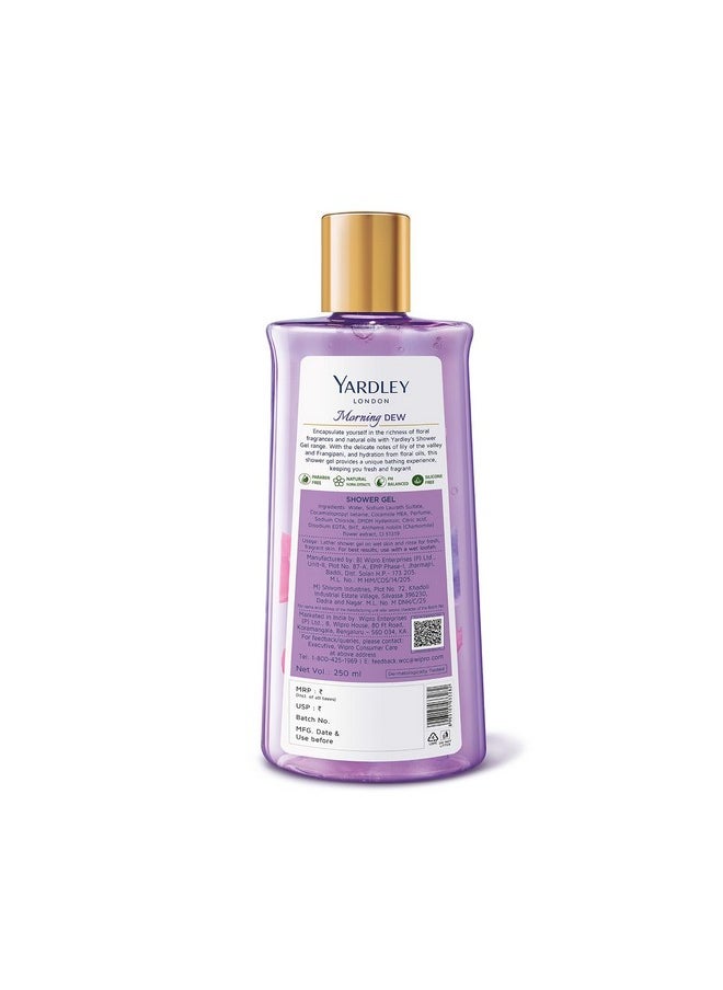 Yardley London| Shower Gel| Morning Dew| With Natural Oils Of Lily Of The Valley & Frangipani| No Parabens| No Silicones | 250Ml  - Image 3