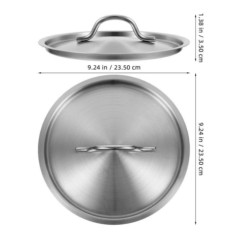 Universal 22cm Stainless Steel Pot Lid Thick Dome Cover for Skillet Frying Pan - Image 3