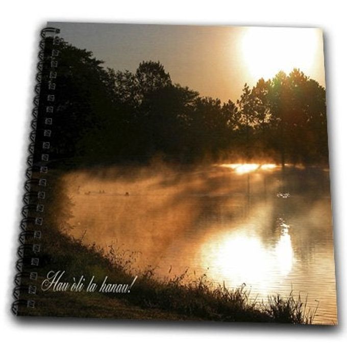 3DROSE db_43384_2 Golden Morning, Hau`Oli La Hanau, Happy Birthday in Hawaiian-Memory Book, 12 by 12-Inch - Image 2