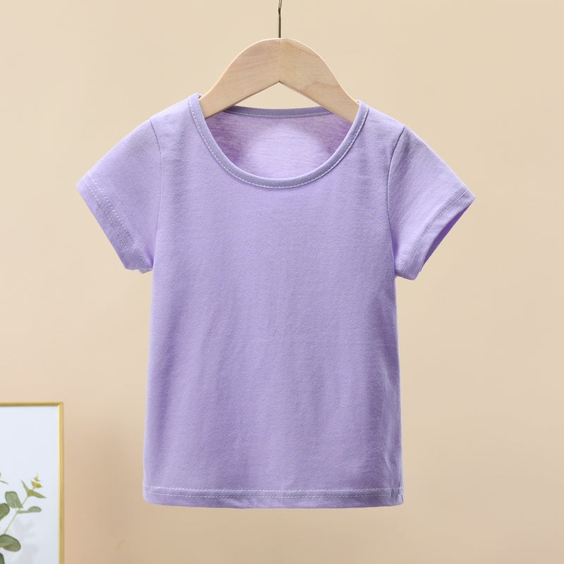 Baby'S Short-Sleeved T-Shirt Summer Baby Top Cotton 1-4 Years Old Children'S Summer Dress Boys' And Girls' Half-Sleeved Base Shirt Trendy - Image 4