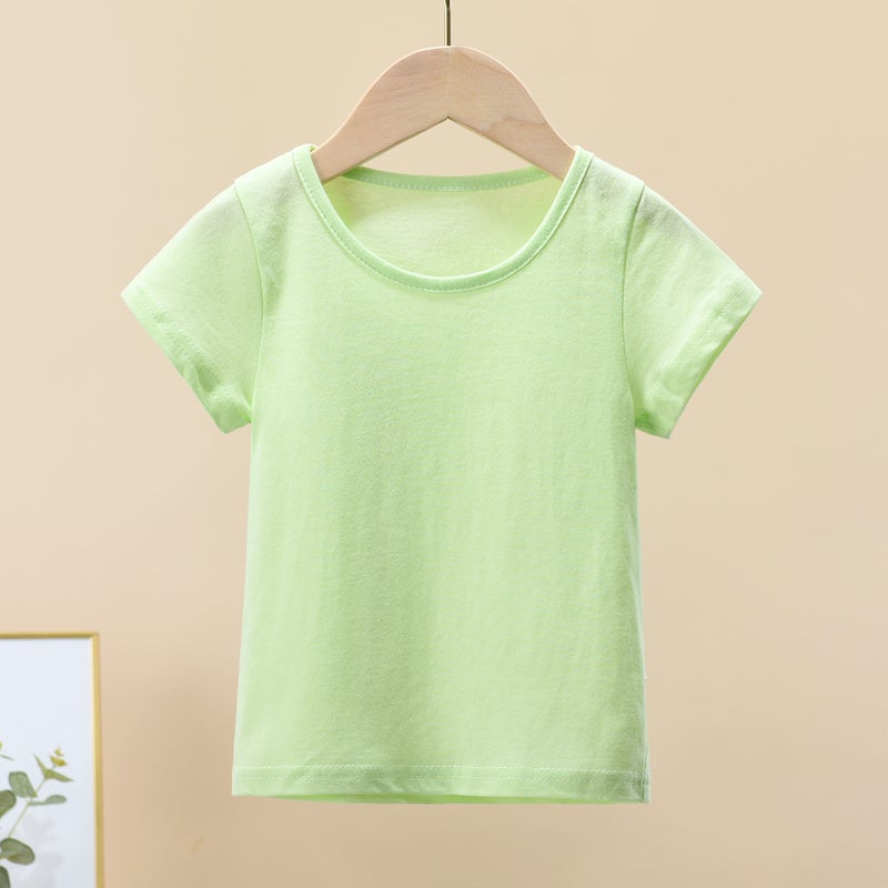 Baby'S Short-Sleeved T-Shirt Summer Baby Top Cotton 1-4 Years Old Children'S Summer Dress Boys' And Girls' Half-Sleeved Base Shirt Trendy - Image 1
