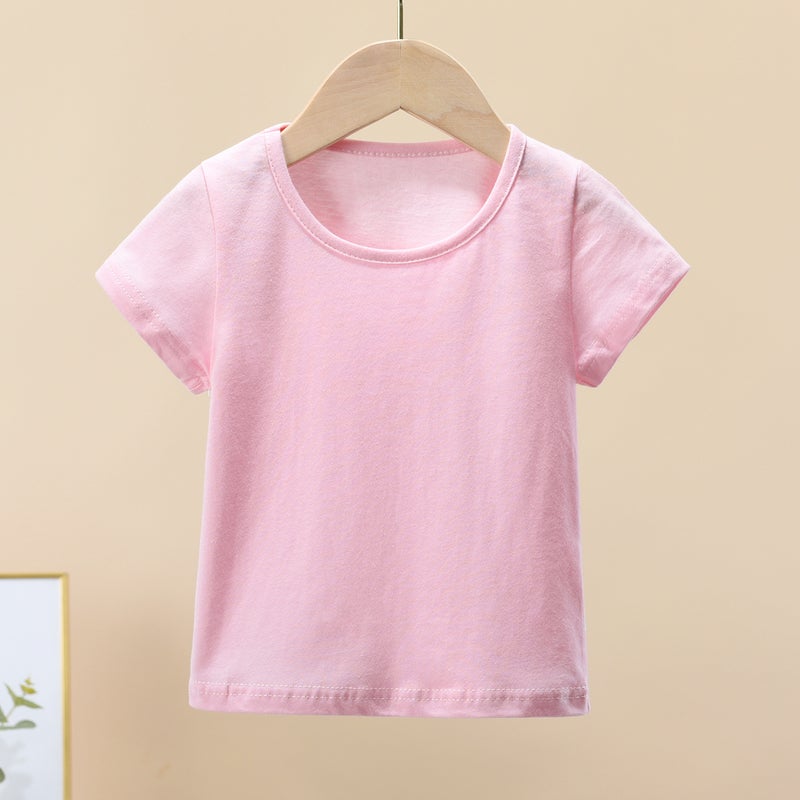 Baby'S Short-Sleeved T-Shirt Summer Baby Top Cotton 1-4 Years Old Children'S Summer Dress Boys' And Girls' Half-Sleeved Base Shirt Trendy - Image 5