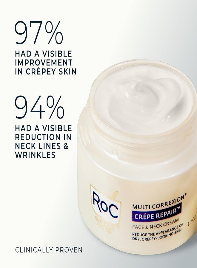 RoC Crepe Repair Anti Aging Daily Face Moisturizer & Neck Firming Cream (1.7 oz) + RoC Retinol Wrinkle Smoothing Capsules (7 CT), Skin Care Routine for Women and Men - Image 3