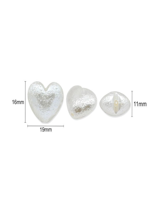 Satra Traders Crushed Mini Heart Pearl Finish Beads for DIY Jewellery Craft Making | Size : 16mm | PB308 - Image 3