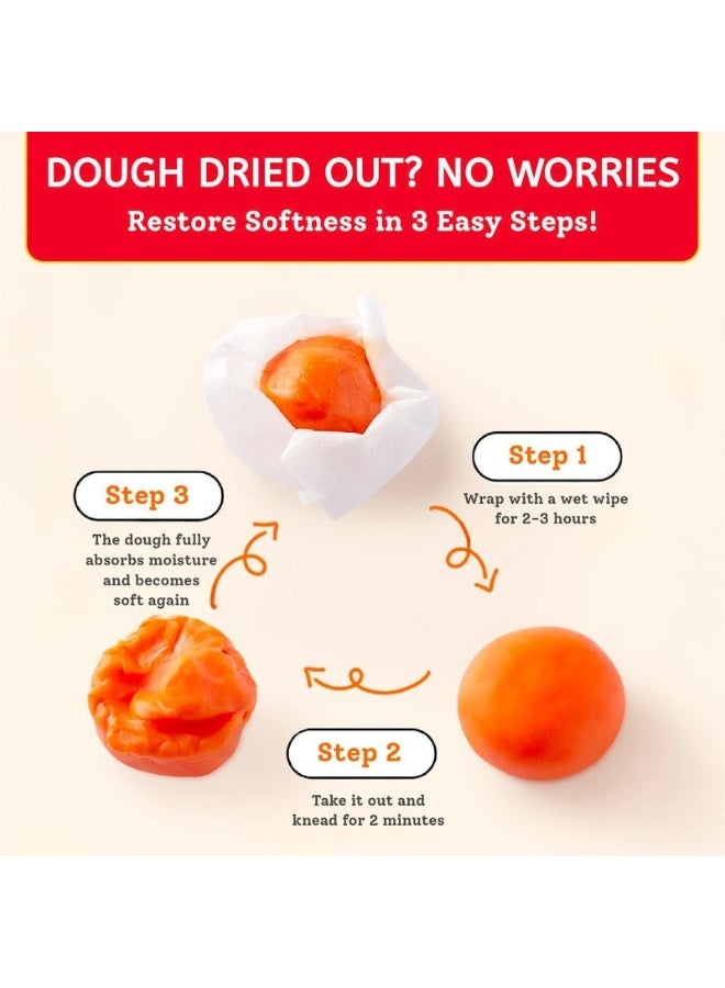 Mideer Mellow Dough 12 Colors Set – Soft Natural Modeling Dough for Kids & Toddlers 18 Months+, Creative Sensory Play Dough Kit for Art Craft, Fine Motor Skill Development Toy - Image 3