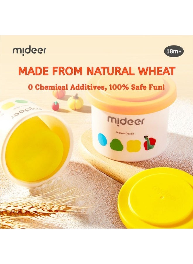 Mideer Mellow Dough 12 Colors Set – Soft Natural Modeling Dough for Kids & Toddlers 18 Months+, Creative Sensory Play Dough Kit for Art Craft, Fine Motor Skill Development Toy - Image 4