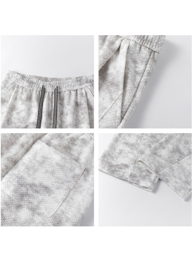 Clor Tie-dye Distressed Pants Autumn Winter Straight-leg Men's Loose Sports Wide-leg Casual Pants Cl95 Gray 2XL - Image 2